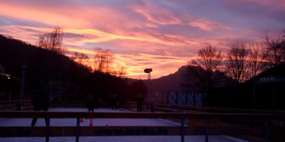 Aussicht beim Sonnenuntergang